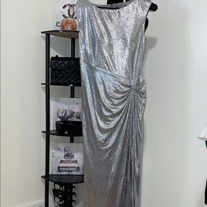 Ralph Lauren Silver Sequin Wedding Dress